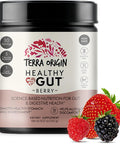 Terra Origin Healthy Gut Powder (Berry Flavor) 30-Servings With L-Glutamine, Zinc, Glucosamine, Slippery Elm Bark, Marshmallow Root And More