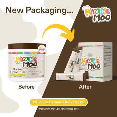 Miracle Moo Colostrum Supplement for Gut Health Hair Growth Beauty and Immune Support - Easy to Mix Grass Fed Bovine Powder - Highest IgG Plus ImmunoLin (30 Servings (Pack of 1) Chocolate)