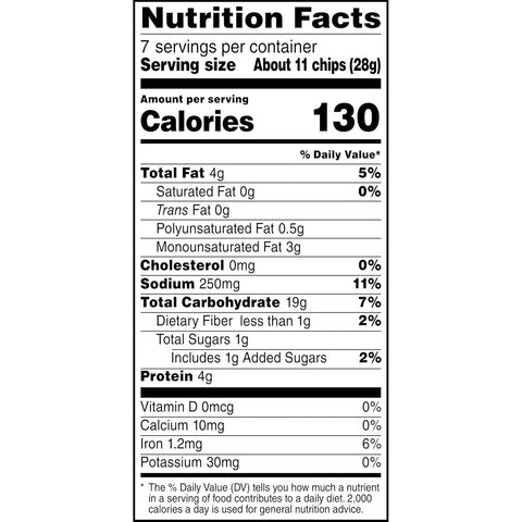 Stacy's Bagel Chips Sea Salt No Artificial Colors or Flavors 7 oz Bag