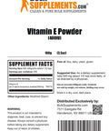 BulkSupplements Vitamin E Powder - D-Alpha Tocopheryl, Antioxidants Supplement, - 500mg with 280mg (400IU) of Vitamin E , 200 Servings (100 Grams 3.5 oz)