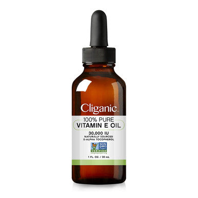 Cliganic 100% Pure Vitamin E Oil for Skin, Hair & Face - 30,000 IU, Non-GMO Verified | Natural D-Alpha Tocopherol