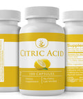 PURE ORIGINAL INGREDIENTS Citric Acid, (100 Capsules) Always Pure, No Additives Or Fillers, Lab Verified