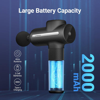 Massage Gun Deep Tissue, Massage Gun With 10Mm Amplitude, Percussion Massage Tools With 6 Massage Heads, Portable Hand Held Muscle Massagers For Pain Relief Deep Tissue, Cool Gifts For Mens And Women