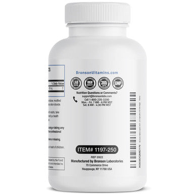 Bronson Alpha Lipoic 600 MG Free Radical Scavenger Supports Antioxidant Health & Glucose Metabolism - Non-GMO, 250 Vegetarian Capsules (125 Servings)
