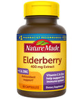 Nature Made Elderberry 400 Mg Extract With Vitamin C And Zinc Dietary Supplement For Immune Support 60 Capsules 60 Day Supply