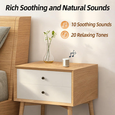 Mee 2Ou Portable Sound Machine For Baby Kids & Adults 30 Soothing Sounds 32 Volume Levels 3 Timers Rechargeable Mini White Noise Sleep Sound Machine For Travel Camping Home Office Nursery