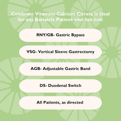 Celebrate Vitamins Calcium Plus ÃƒÂ¢Ã¢â€šÂ¬Ã¢â‚¬Å“ 600Mg Calcium Citrate, 600 Iu Vitamin D3 & 50Mg Magnesium For Post Bariatric Surgery - Gluten- & Sugar- - 540 Non-Chewable Tablets