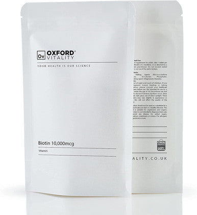 Biotin Tablets 10,000mcg | Max Strength | Skin, Hair & Metabolism Support | Vegetarian and Vegan | Oxford Vitality
