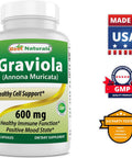 Best Naturals Graviola Capsules Annona Muricata 600 Mg 120 Count