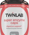Twinlab Super Enzyme Caps - Constipation Supplement With Digestive Enzymes - 50 Capsules