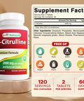 Best Naturals L-Citrulline 2000mg/Serving - Non-GMO - Gluten - 120 Tablets (120 Count (Pack of 1))