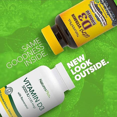 Natures Plus Vitamin D3 With Trans Resveratrol 90 tablets