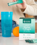 Nature'S Sunshine Marine Collagen - Premium Wild-Caught Alaskan Pollock Collagen Powder - Unflavored To-Go Sticks To Support Radi