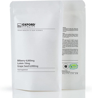 Bilberry, Lutein & Grape Seed Tablets | Vision Care, Eye Health & Antioxidant | Oxford Vitality