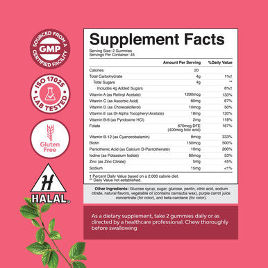 Natures Craft Delicious Daily Multivitamin for Women Gummies - Women's Multivitamin Gummies for Adults Energy and Immunity - Gummy Vitamins for Women's Health and Wellness - Non-GMO Gluten and Halal 90 Count