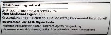 Hand Sanitizer Spray 70% Isopropyl Alcohol Made in Canada - 10 Bottles - Licensed by Health Canada - More versatile than gel - can be sprayed on door handles Bundle of 10 bottles