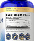 Carlyle Potassium 99mg | Plus Iodine | 500 Vegetarian Tablets | Non-GMO and Gluten Supplement