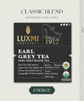 Luxmi Estates - Garo Hills - Organic Earl Grey Tea - 90 Tea Bags (15ct x 6pack) | With Refreshing Essence of Bergamot and Other Spices