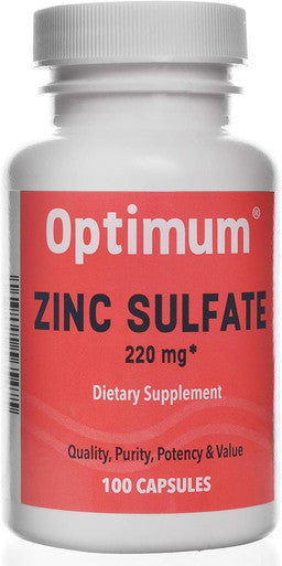 Zinc Sulfate 220 Mg 100 Count Capsules Dietary Supplement