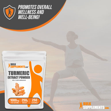 Bulksupplements.Com Turmeric Extract Powder - Curcumin Supplements 1000Mg, Turmeric Curcumin Powder, Turmeric Powder - Turmeric Root Powder, Gluten Free, 1000Mg Per Serving, 250G (8.8 Oz)