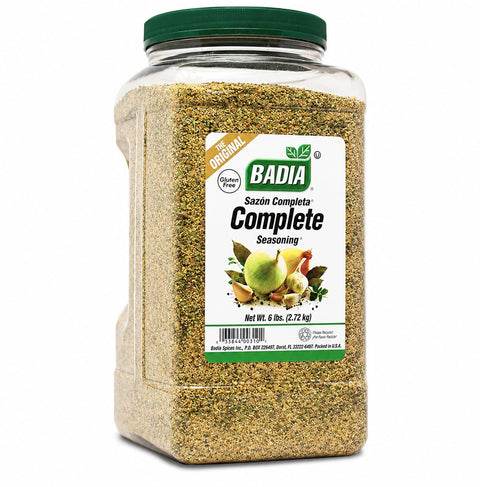 Badia Complete Seasoning, 6 lbs ÃƒÂ¢Ã¢â€šÂ¬Ã¢â‚¬Å“ All-Purpose Savory Spice Blend | Sazon Completa Balanced blend of garlic, onion, herbs, & spices for meats, vegetables, soups, rice, beans & everyday cooking