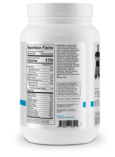 TransformHQ Meal Replacement Shake Powder 28 Servings Chocolate Gluten Free NonGMO
