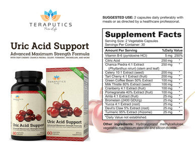 Uric Acid Support Formula | Advanced Uric Acid Cleanse & Kidney Support Supplement - Includes Tart Cherry Concentrate, Celery See