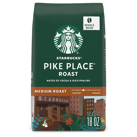 Starbucks Whole Coffee Beans, Medium Roast Hot or Iced Coffee, Pike Place Roast, 28 oz ÃƒÂ¢Ã¢â€šÂ¬Ã¢â‚¬Â¹
