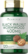 Carlyle Black Walnut Wormwood | 120 Capsules | Herbal Complex | Non-GMO Gluten