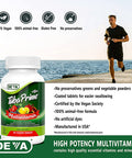 Deva Tuba Prime Vegan Multivitamin Iron- High-Potency Vitamin & Mineral Dietary Supplement Antioxidants, Fruit & Veg Blend, Super Mushrooms, Probiotics, Prebiotics, Seeds, Herbs 90 Tabs 2-Pack