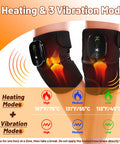 Langskip'S Cordless Knee Heating Pad3 In 1 Rechargeable Heated Knee Brace3 Heat Levels And 3 MassagesElbow & Shoulder For Arthritis Pain ReliefElectric Supports Wraps For Joints For Men Women 2Pcs