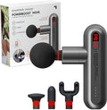 Sharper Image Deep Tissue Portable Percussion Massage Gun, Powerboost Move Full Body, Back & Neck Muscle Massager With 4 Attachments - Handheld Rechargeable Electric Massage Gun For Athletes