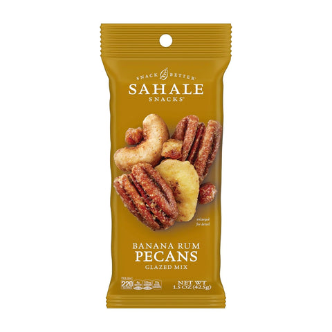 Sahale Snacks Maple Pecans Glazed Mix, 4 oz Pouches (6 Packs) Dry-Roasted, Deluxe Mixed Nuts with Cherries, Apples, Maple, and Cinnamon - Non-GMO, Kosher, and Certified Gluten-Free Snacks