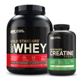 Optimum Nutrition 100% Gold Standard Whey Protein Powder: Double Rich Chocolate (5 Pound) With Micronized Creatine Monohydrate Powder Unflavored (120 Servings) - Bundle Pack