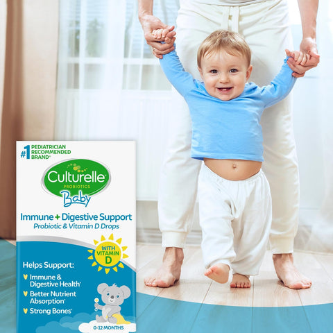 Culturelle Baby Probiotic Drops + Vitamin D Immune and Digestive Health Support For Babies Infants and Newborns 012 Months 30 Day Supply Gluten and NonGmo 9Ml