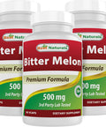 Best Naturals Bitter Melon 500 mg 90 Vcaps (90 Count (Pack of 3))