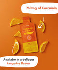 Zooki 750mg Liposomal Curcumin from Turmeric Liquid Sachets | 4X Higher Absorption Clinically Proven | Vegan Allergen Free Natural Ingredients | Tangerine Flavour 30 Servings