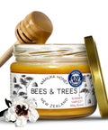 Bees & Trees Manuka Honey 350+ MGO - Raw Pure New Zealand Monofloral Honey Ã¢â‚¬â€œ Unpasteurized & Natural Unfiltered Manuka for Tea, Coffee, Dressings, Smoothies & Daily Use Ã¢â‚¬â€œ Glass Jar, 380g (13.4oz)