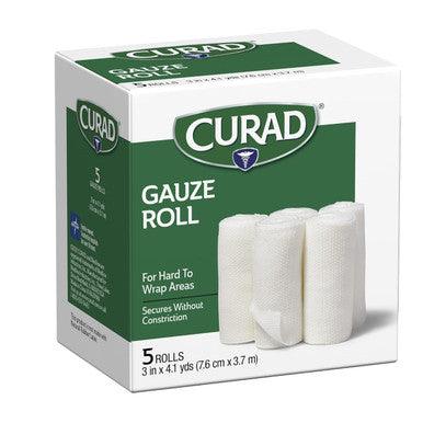 Curad Stretch Rolled Gauze 3" x 4.1 yds. Pack of 24