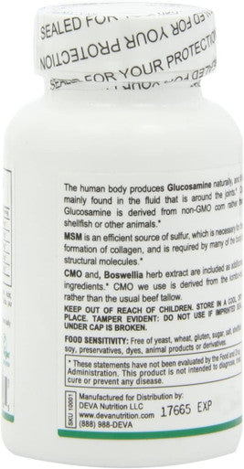 Deva Vegan Vitamins Glucosamine, MSM, CMO, 90 Tablets