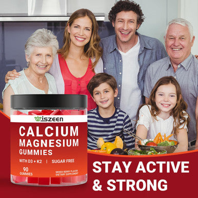 Calcium With Vitamin D3 K2 Gummies, Sugar Calcium Supplement For Women & Men, Chewable Calcium Citrate With Magnesium, Zinc For Bone, Muscle & Immune Support