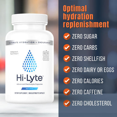 Hi-Lyte Electrolyte Replacement Capsules | Rapid Rehydration Supplement | Vegan, Vegetarian, Keto Friendly | Gentle On Stomach | Magnesium, Potassium, Sodium & Zinc + | 100 Capsules