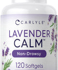 Carlyle Lavender Pills | 80 Mg | 120 Softgel Capsules | Calm & Non-Drowsy Formula | Non-Gmo & Gluten Free Supplement