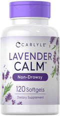 Carlyle Lavender Pills | 80 Mg | 120 Softgel Capsules | Calm & Non-Drowsy Formula | Non-Gmo & Gluten Free Supplement