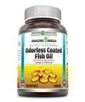 Amazing Omega Odorless Coated Fish Oil Supplement | 1000 Mg Per Serving | 250 Softgels | Non-Gmo | Gluten-Free | Made In Usa
