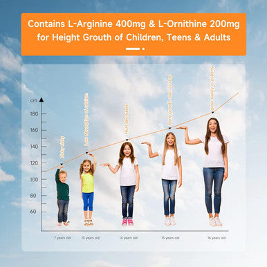 Height Growth Maximizer - Advanced Growth Formula Grow Taller Supplement For Children (10+) &Teens - Multivitamin,Mineral Calcium,L-Arginie & Astragalus Ginseng