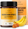 Herbamama Calm Magnesium Gummies - 400Mg Magnesium Citrate For Relaxation Support - Vegan Non-Gmo Calming Supplement For Adults - 90 Pectin-Based Banana-Flavored Chews
