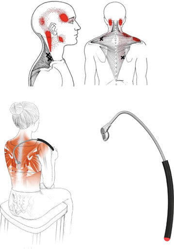 Cane Massager, Massage Hook For Neck And Shoulder, Heavy Duty, Stainless Steel