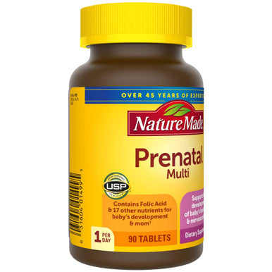 Nature Made Multi Prenatal Vitamin/Mineral Tablets 90 Tablets (Pack Of 3)