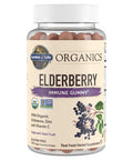 Garden of Life Organics Elderberry Gummies For Adults & Kids - Immune Support Supplement With Organic Fruit Herbal Blend Elderberry EUSAcea Zinc Vitamin C 120 Vegan Gluten Free Gummies